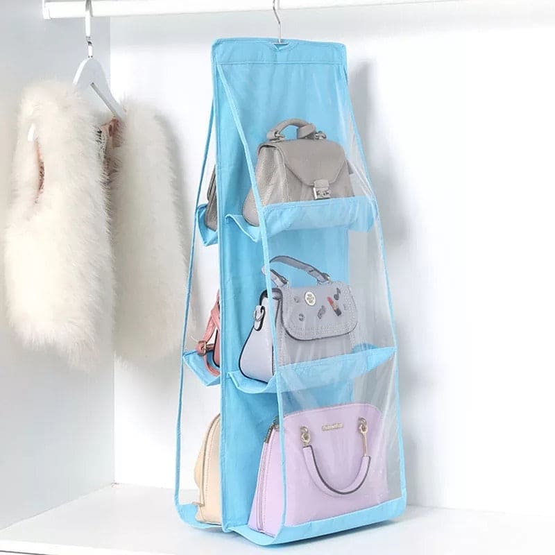 6 Pocket Purse Organizer, Dust-Proof Storage Bag Holder, Hanging Handbag Organizer, Purse Organizer 6 Pocket Purse Organizer, Dust-Proof Storage Bag Holder, Hanging Handbag Organizer, Purse Organizer